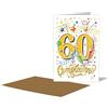 Subitodisponibile Biglietto auguri Buon compleanno 60 ANNI con STELLE FILANTI 1BOZ
