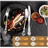 Set posate in acciaio dorato 24 per stile barocco per 6 persone