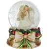 Subitodisponibile Palla di natale Boule de neige con ANGELO natalizio 7x9 cm 1G7I