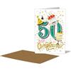 Subitodisponibile Biglietto auguri Buon compleanno 50 ANNI con TORTA 1BOZ