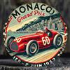 Pannello Logo Vintage Monaco GP Decorazione Arte Targa 20x20 cm Mural TT-00099