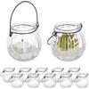 Relaxdays Vasetti portacandele Lanterne in vetro Contenitori per candele 130 g 4,5 cm