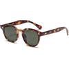 Occhiali da sole sportivi vintage anni 70 rotondi UV400 in stile Depp per uomo e