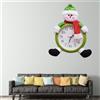 Snowman Electronic Hanging Clock Christmas Home Decoration Multi Color