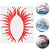 2Pcs Reusable Reflective Car Eyelash Stickers PVC Headlight Decoration Red