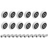 YUANQIAN Rotelle per Box Doccia 12 pezzi Cuscinetti Box Doccia 23 mm Rotelline Box