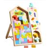 TrAdE Shop Traesio GIOCO IN LEGNO TETRIS A FORMA DI CASETTA PUZZLE INCASTRO PER BAMBINI EDUCATIVO 3