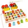 TrAdE Shop Traesio GIOCO DI PESCA MAGNETICO IN LEGNO APPRENDIMENTO CON ALFABETO PER BAMBINI EDUCATI