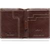 Tony Perotti - Portafoglio bifold da uomo in pelle italiana con porta carte di credito, tasche - Portafoglio sottile RFID da uomo con linguetta per carte di credito - Portafoglio in pelle pieno fiore
