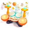 BIGILANTUH Batteria giocattolo bambino strumento musicale tamburo bambino 1 anno + micro...