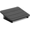 H HDWR Hardware for business HDWR FeetFleet-09 Poggiapiedi da scrivania regolabile, antiscivolo | Appoggio ergonomico sotto le gambe, superficie antiscivolo, nero, per ufficio