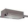 Orbegozo TL 07160 MA - Cappa Aspirante Telescopica, 60 cm, Capacità di Estrazione 308,2 m3/h, 3 Livelli di Potenza, 2 Filtri in Alluminio Rimovibili, Illuminazione a LED, Marrone