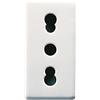 GEWISS - GW20203DY GW20203DY System Presa Frutto, 2P+T, 10/16A Bivalente, Bianco