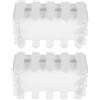 2Pcs White Wood Fence Planter Durable Rustic Flower Pot for Garden Decor