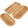 3 Pcs Vassoio Da Portata in Legno Per Cucina Sala Pranzo Organizer Comò