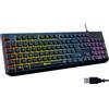 Tastiera Gaming Cablata QWERTY Italiana USB Retroilluminata Impermeabile PC PS4