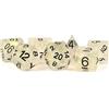 Metallic Dice Games LIC604 ICY Opal CLbk Dice & Dice Bags - Set of 7