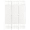 HOMCOM Paravento Pieghevole 3 Ante per Interni Intrecciato, 120x170 cm, Bianco