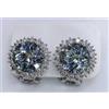 CARLO RASPAGNI PAIO ORECCHINI ORO BIANCO 18kt. CON DIAMANTI ED ACQUAMARINE NATURALI e GARANZIA