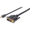 ‎Manhattan Manhattan 152150 Mini-DisplayPort 1.2a auf DVI-Kabel schwarz Mini DP 1.2a auf DV