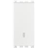 Vimar 0R19008.B Arké pulsante illuminabile, 1 modulo, 1P NO 10A, bianco