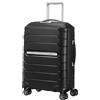 Flux Trolley da cabina 55 cm Nero trolley rigido espandibile 37/44 L con ruote