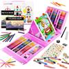 Does not apply 290 pezzi valigetta colori bambina pittura valigetta per bambini Kit di arte e
