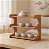 Organizer da Tavolo in Bambù Adattabile Scaffaletto Salvaspazio per Cucina
