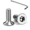 Tunejoy Viti a Testa Svasata M4 x 12 mm Vite Torx Bullone a Macchina in