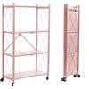 BRIAN & DANY Scaffale Pieghevole 4 Ripiani con Ruote, Scaffali in