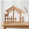 Casetta Decorativa in Legno Stabile Soprammobile Elegante per Finestra