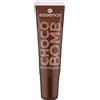 essence CHOCO BOMB shiny lipgloss 01 Chocoholic!, lucidalabbra, profumo di ciocc