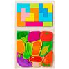 TrAdE Shop Traesio PUZZLE IN LEGNO GIOCATTOLO EDUCATIVO PER BAMBINI 2 IN 1 DESIGN TETRIS VERDURE 31