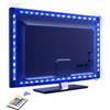Techly 108514 Striscia 30 LED RGB USB 2m per Retro-Illuminazione TV Trasparente