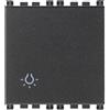 Vimar 19008.2.L Arké Pulsante 2M, 1 polo NO, 10A, simbolo luce ill., grigio