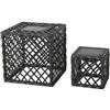 Lumisky LOUY 2 lanterne a forma di cubo solare, Metallo, Nero, Grigio