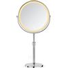 AIMAX Specchio trucco con luci e specchio ingranditore 10x/1x doppia faccia, Ric