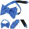 Black Men Bow Tie Formal Self Tie Bowtie for Wedding Business Polyester