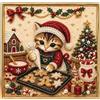 Affascinante Kit Gatto Festivo per Decorazione Natalizia 20x20cm Tel