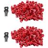 No 200PZ Rosso RJ45 Port Ethernet LAN Hub Dust Cover Plug Blockout Protector7597