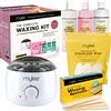Mylee Kit professionale completo per ceretta + Scaldacera, Perle di cera dura 50