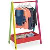 Relaxdays Stand appendiabiti per bambini da terra Attaccapanni autoportante 5 kg 4,9 kg
