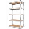 line garden Scaffale Metallico 4 Ripiani 80x40x160 cm Zincato Montaggio Senza Bulloni