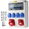 EYPINS Distributore di Corrente da Cantiere,Scatola Presa Esterna 4x 230V