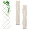 Relaxdays Grigliato in Legno per Rampicanti Allungabile 180x60 cm, Set 3 Tralicci Piante da Giardino e Balcone, Bianco