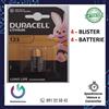 DURACELL 4 PZ. - BATTERIE PILA DURACELL 123 - DL123A/CR123A/EL123A