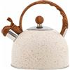 Bollitore con Fischietto Effetto Legno Bollitore a Fischio Ergonomico per Cucina