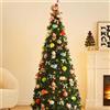 Albero di Natale a scomparsa con ornamenti, 150 cm, per ufficio, esterni,