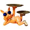 Statua canina, portachiavi, statua multifunzionale di cane francese, maggiordomo