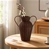 Vaso Intrecciato in Rattan Rustico Orcio Decorativo Facile da Pulire